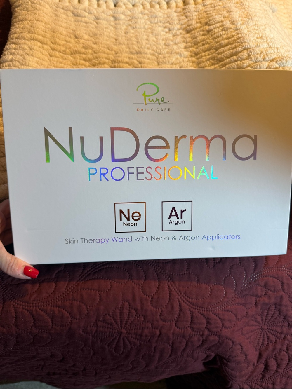 NuDerma Professional Skin Therapy Wand with Neon & Argon -